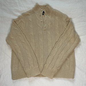 Ralph Lauren silk / linen cable knit sweater
